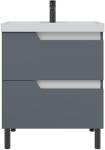 Тумба напольная СаНта Антарес 70, 2 ящика, графит матовый 
Тумба напольная СаНта Антарес 70, 2 ящика, графит матовый