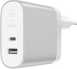 Сетевое зарядное устройство Belkin 1xUSB-C 27Вт PD. 1xUSB 12Вт серебристый (F7U061vf-SLV)
Сетевое зарядное устройство Belkin 1xUSB-C 27Вт PD. 1xUSB 12Вт серебристый (F7U061vf-SLV)