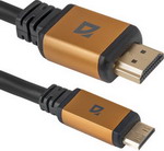 Кабель Defender Кабель Defender HDMI 07-06 PRO(ver1.4) 1.8m 87441 Кабель Defender Кабель Defender HDMI 07-06 PRO(ver1.4) 1.8m 87441