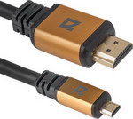 Кабель Defender Кабель Defender HDMI 08-04 PRO(ver1.4) 1m 87462 Кабель Defender Кабель Defender HDMI 08-04 PRO(ver1.4) 1m 87462