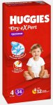 �������-���������� Huggies Dry Expert 4 L, 9-14 ��, 54 ��