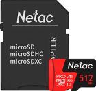 ����� ������ Netac microSDHC 512GB P500 PRO  (� SD ���������)