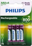 ��������� �������������� Philips MultiLife-NiMH, 4AAA, 800 �A/� (R03B4RTU8/97)