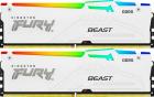 ����������� ������ Kingston DDR5 32GB (2x16GB) 5200MHz FURY Beast White RGB XMP (KF552C40BWAK2-32)