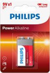 ��������� Philips Power Alkaline, ��������, 9V, � �������� (6LR61P1B/97)