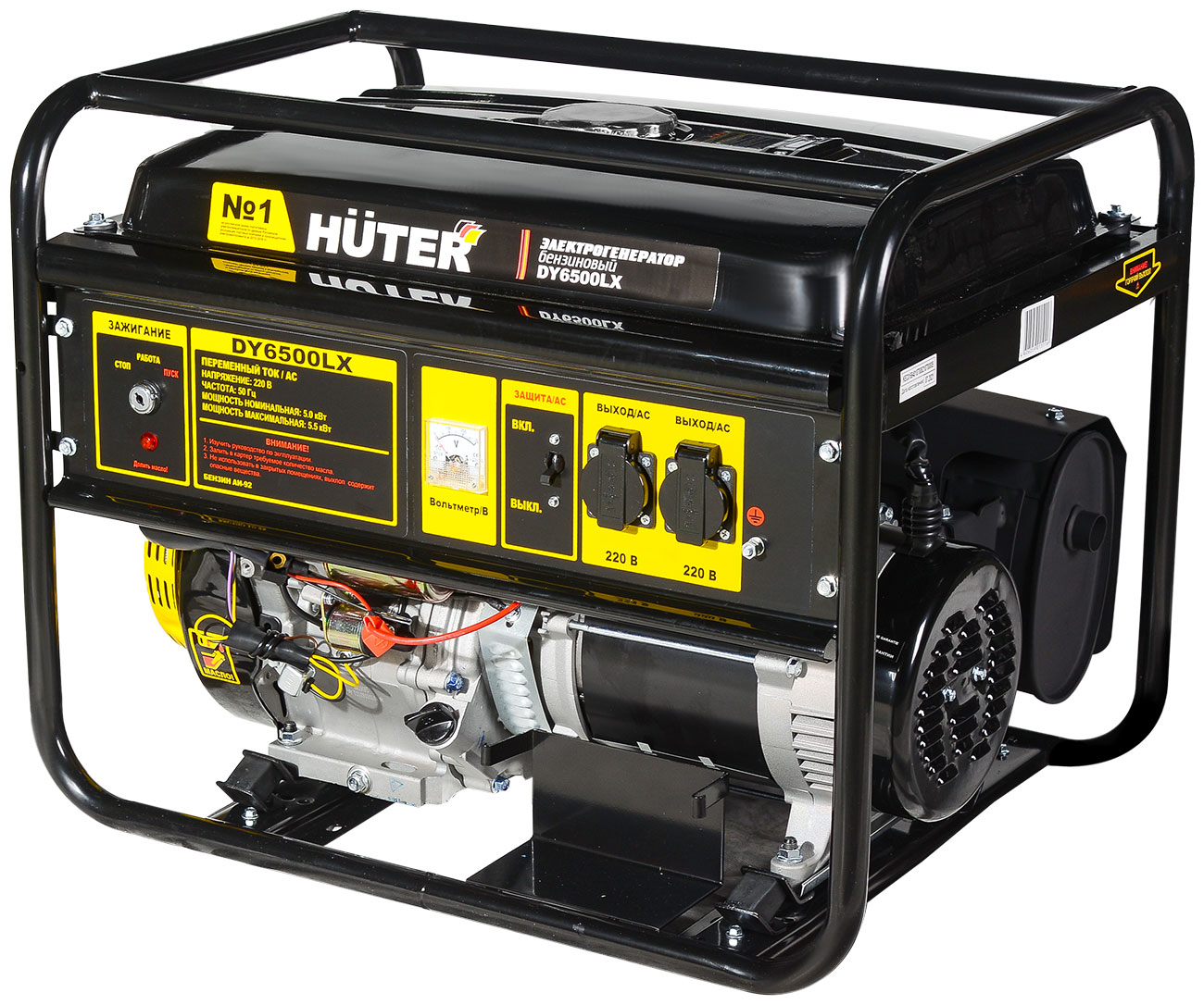Электрический генератор и электростанция Huter DY6500LX- электростартер цена и фото