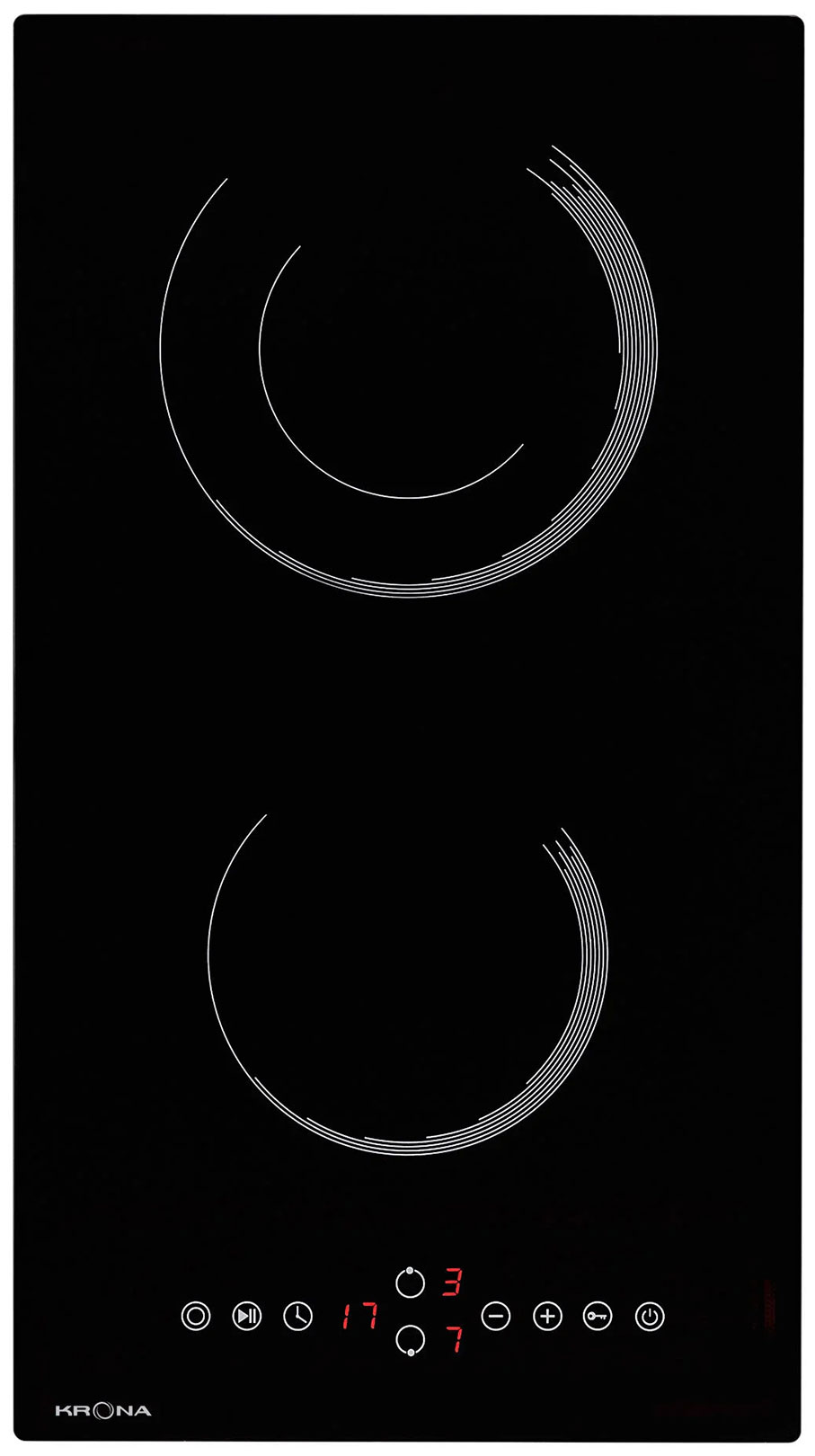 Изображение товара Электрическая варочная панель Krona ORSA 30 BL стеклокерамика сенсорная 2 конфорки