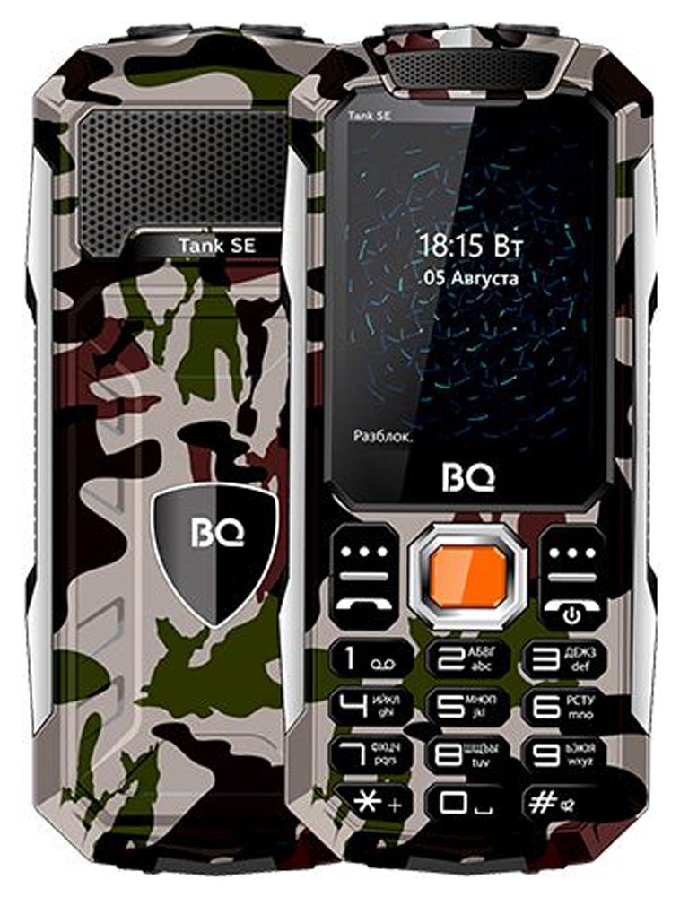 Изображение товара Мобильный телефон BQ 2432 Tank SE Камуфляж 2.4 дюйма FM Bluetooth