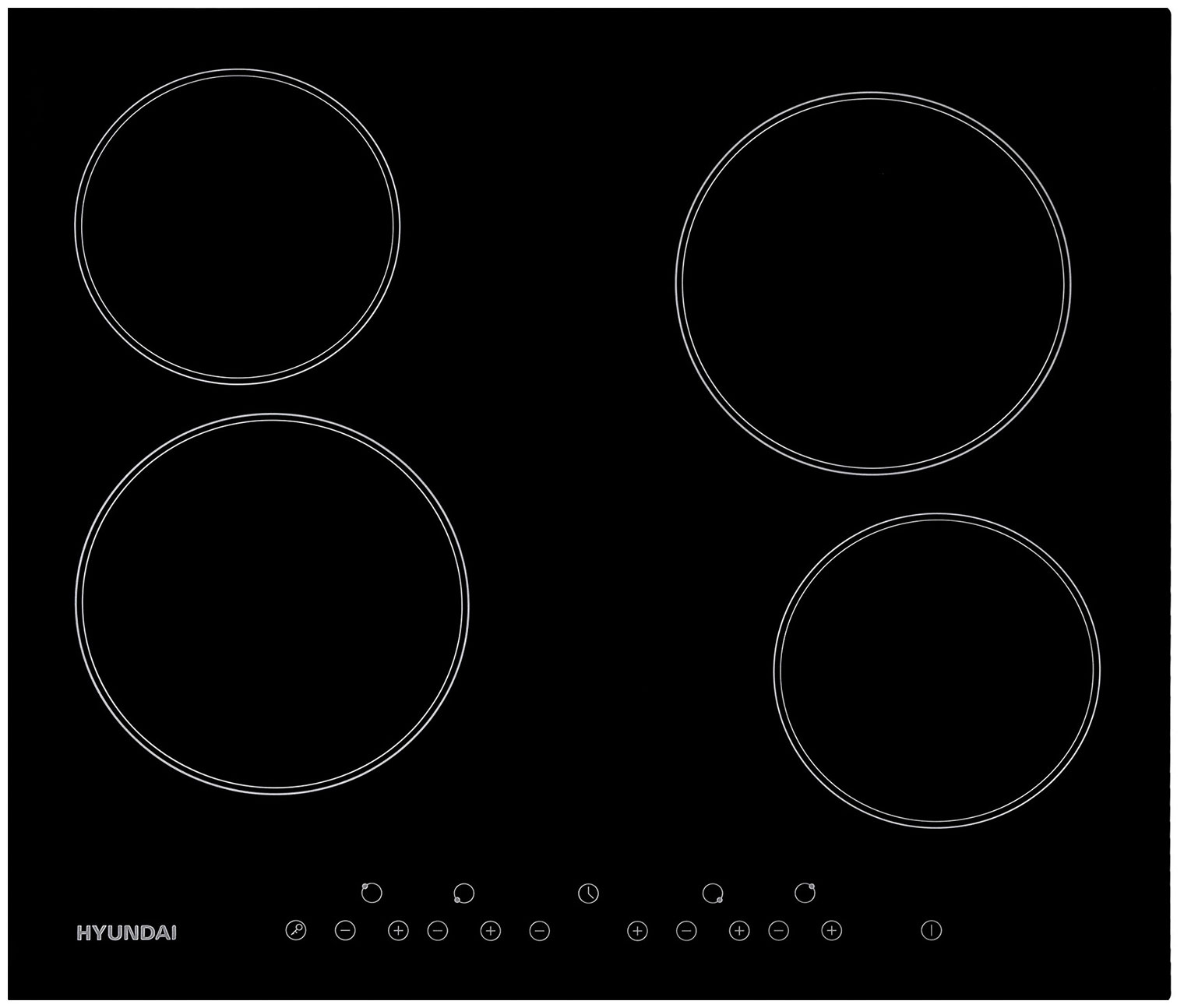 Электрическая варочная панель Hyundai HHE 6450 BG черный