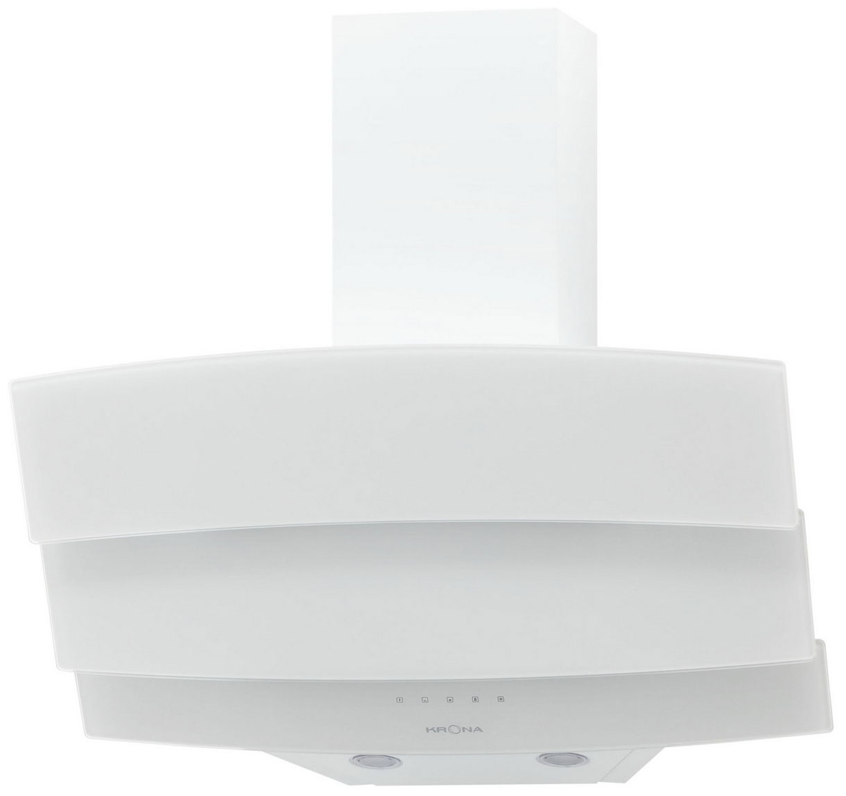 Изображение товара Вытяжка Krona MELODIE 600 WHITE S наклонная с сенсорным управлением и высоким КПД