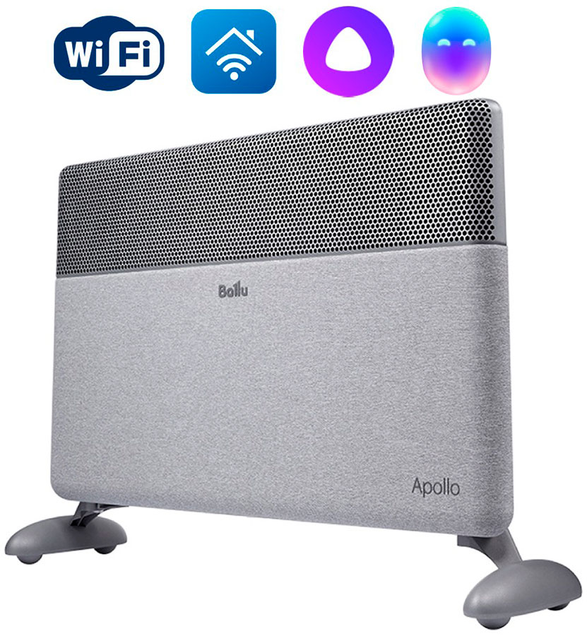 Изображение товара Конвектор Ballu Apollo digital INVERTER Moon Gray 1500 Вт Wi-Fi управление