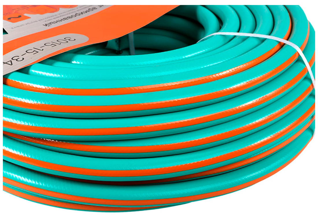 Изображение товара Шланг для воды Sturm! 3015-15-34-25, 3/4, 25 м, оранжево/мятный, усиленный армированный, 3-хслойный, без примес.