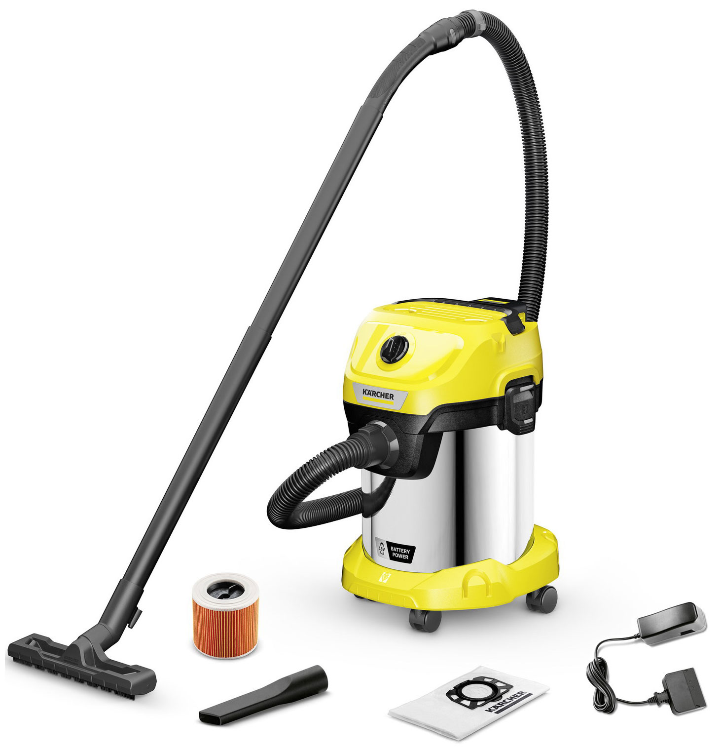 Строительный пылесос Karcher WD 3-18 S Battery Set V-17/20 (1.628-576.0)