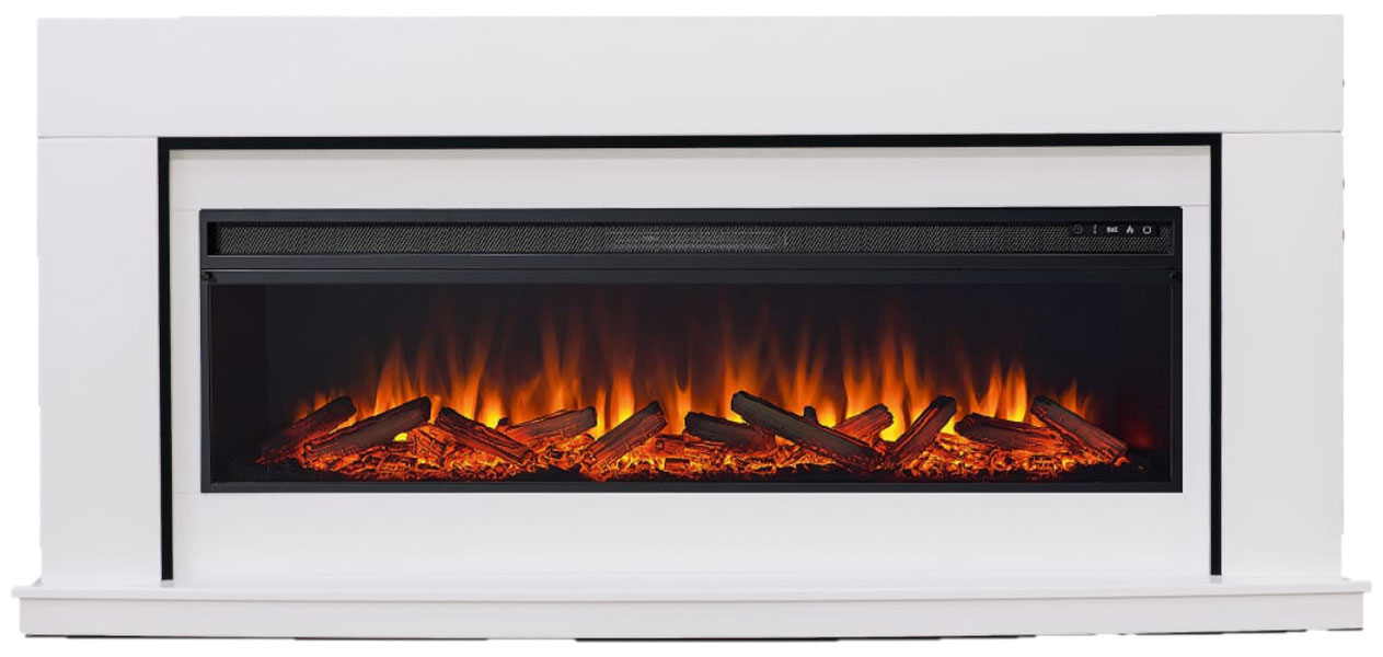 Изображение товара Каминокомплект Elekam Montana, с очагом Pulsar 60, белый с черным