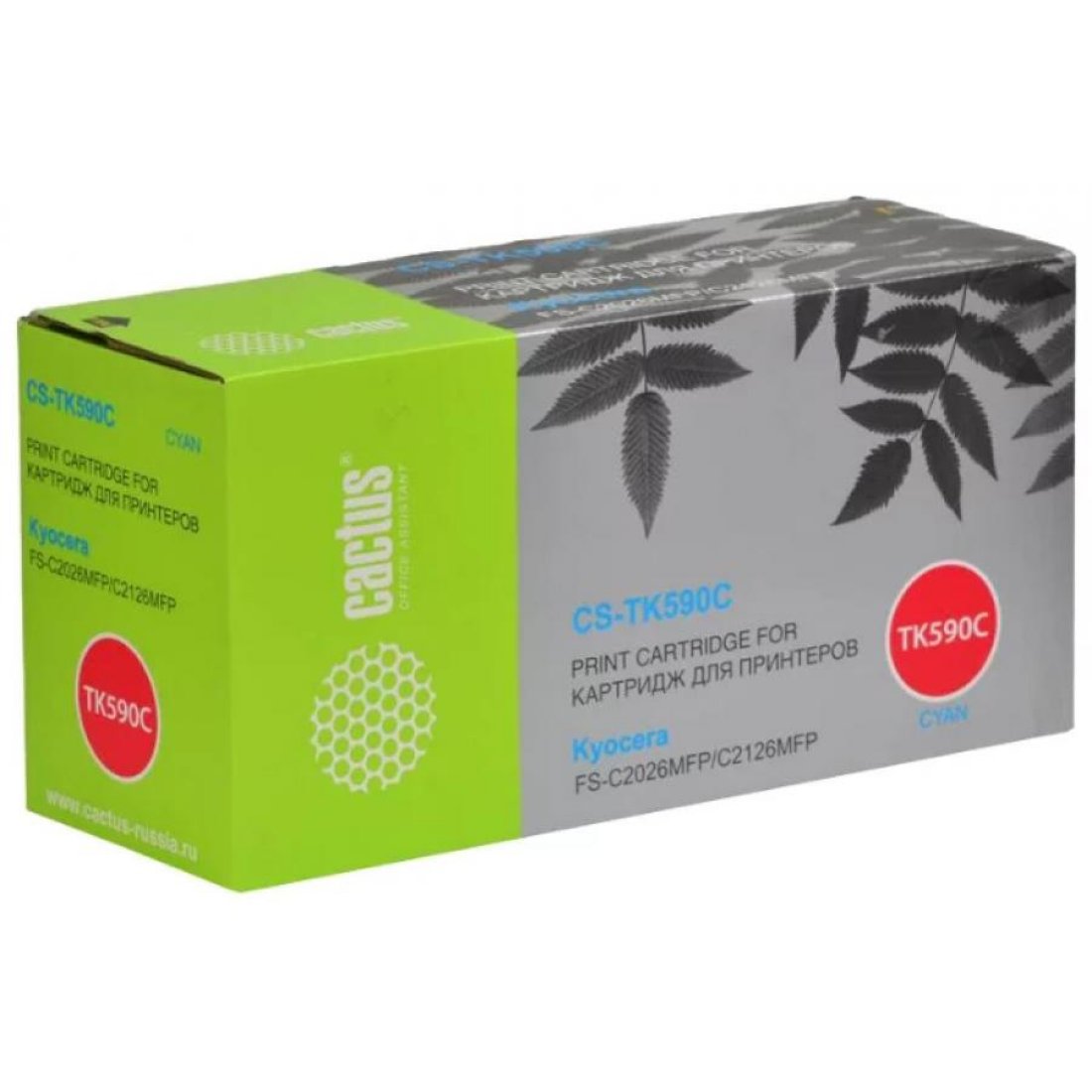 Изображение товара Картридж лазерный Cactus CS-TK590C TK-590C голубой (5000стр.) для Kyocera FS-C2526MFP/C2626MFP/C5250DN/C2026MFP