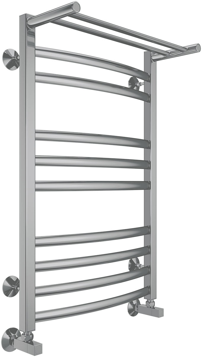 Изображение товара Полотенцесушитель водяной Terminus Енисей с полкой 80x53 см нержавеющая сталь