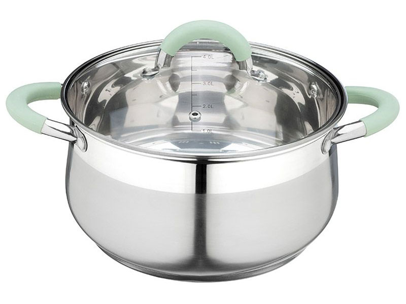 Изображение товара Кастрюля Mallony MENTOLO, 4.6 л, нержавеющая сталь, с крышкой (103578)