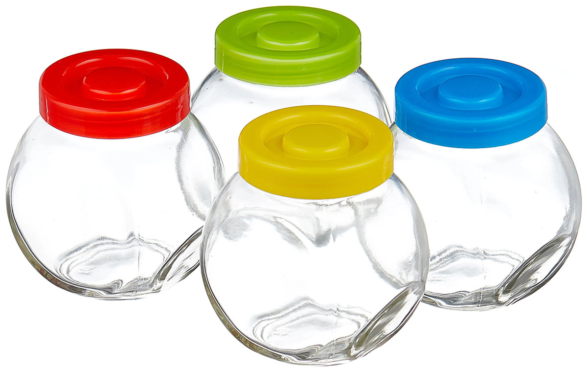 Изображение товара Набор стеклянных банок Mallony VASO, 4 штуки по 150 мл с крышками (003606)