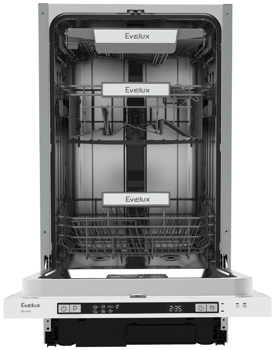 Изображение товара Встраиваемая посудомоечная машина Evelux BD 4503 высокий класс мойки и сушки