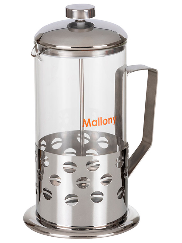 Изображение товара Френч-пресс Mallony Caffe B535-1000ML стеклянный нержавеющая сталь