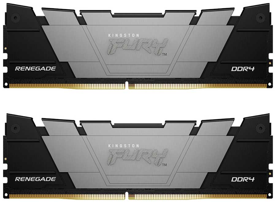

Оперативная память Kingston DDR4 16Gb (2x8Gb) 3200MHz Fury Renegade Black (KF432C16RB2K2/16), Черный/серый