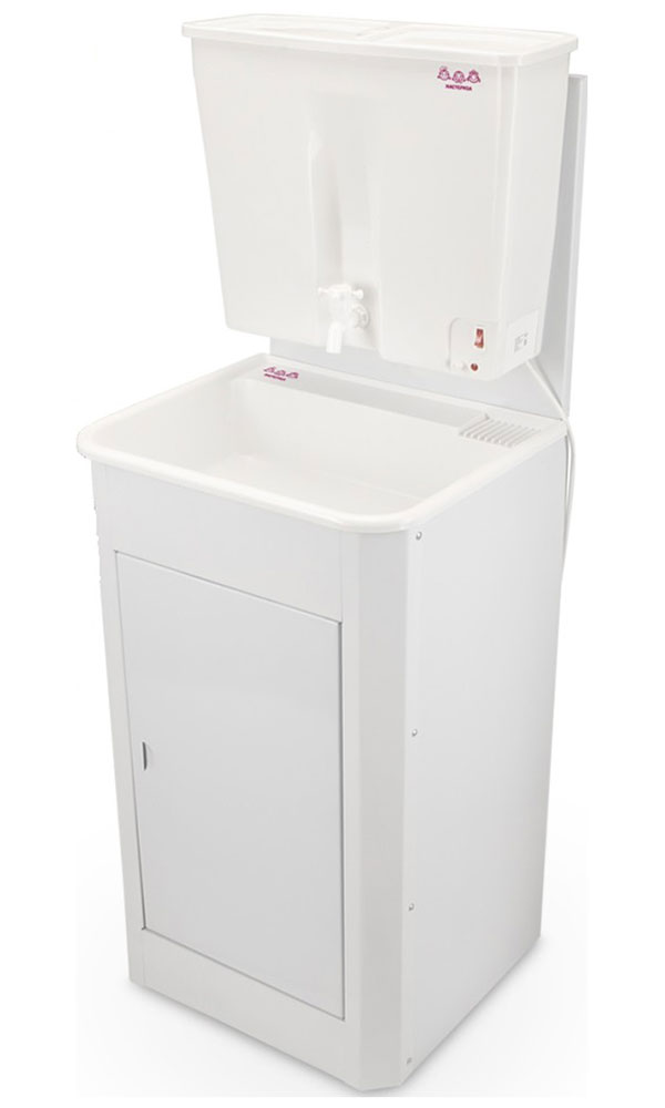 Изображение товара Умывальник дачный Мастерица ЭВБО-22 с ЭВН и тумбой Изображение товара Умывальник дачный Мастерица ЭВБО-22 с ЭВН и тумбой