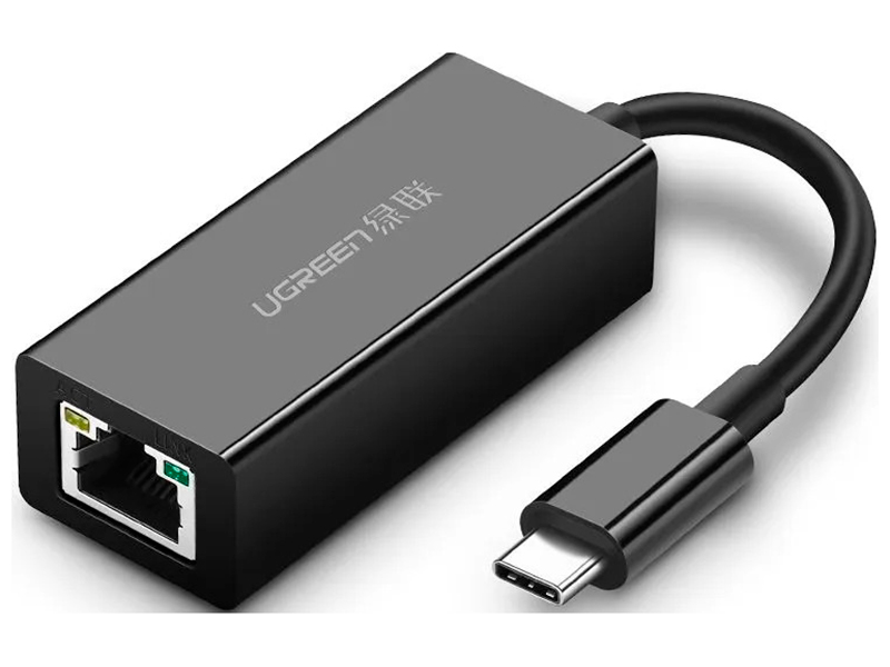 

Адаптер Ugreen US236 (50307) USB-C 3.1 GEN1 Male to 10/100/1000 Mbps Ethernet Adapter. Цвет: черный
