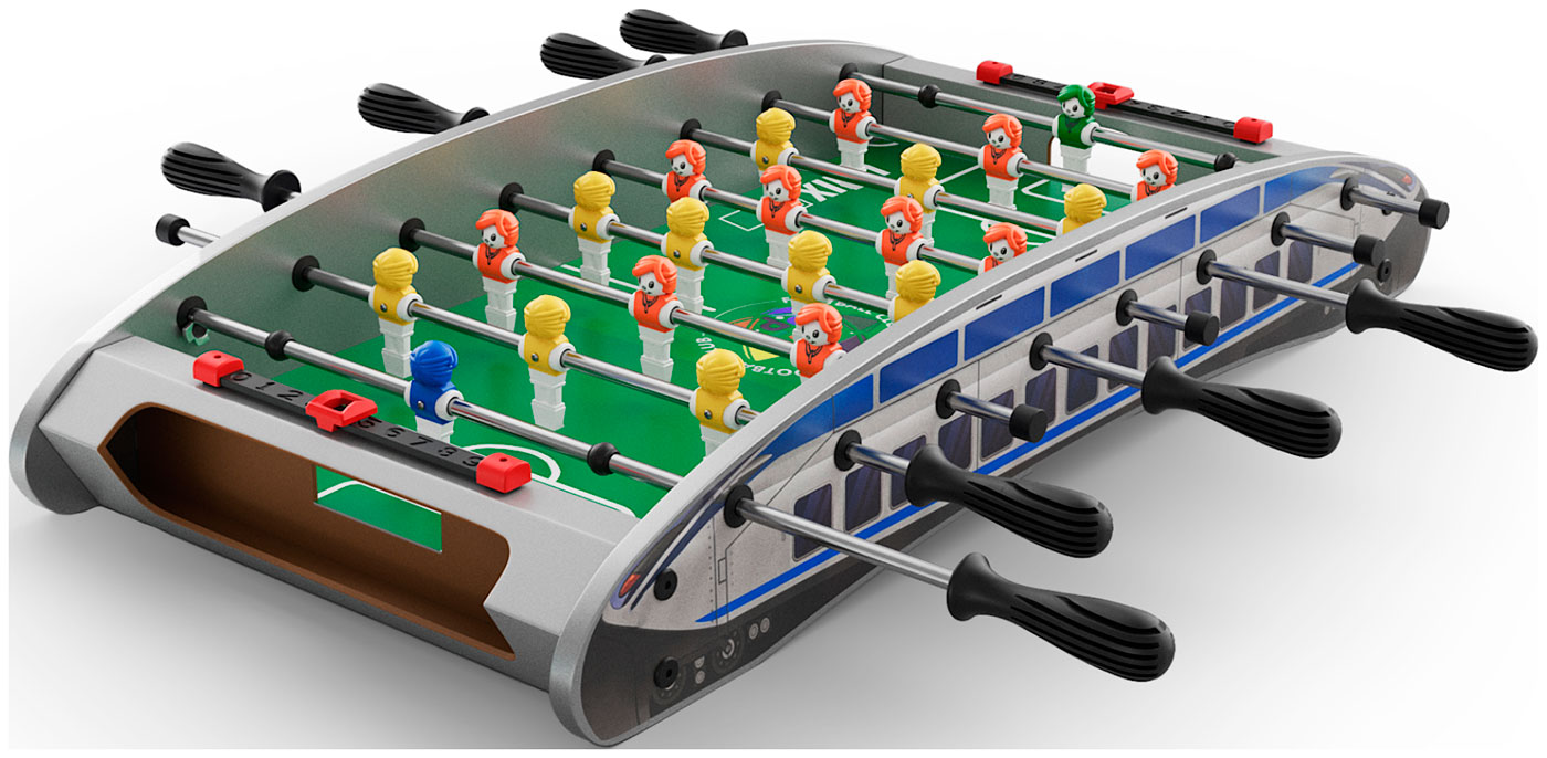 Изображение товара Игровой стол Unix Line Мини Футбол - Кикер, настольный (61х28 cм)