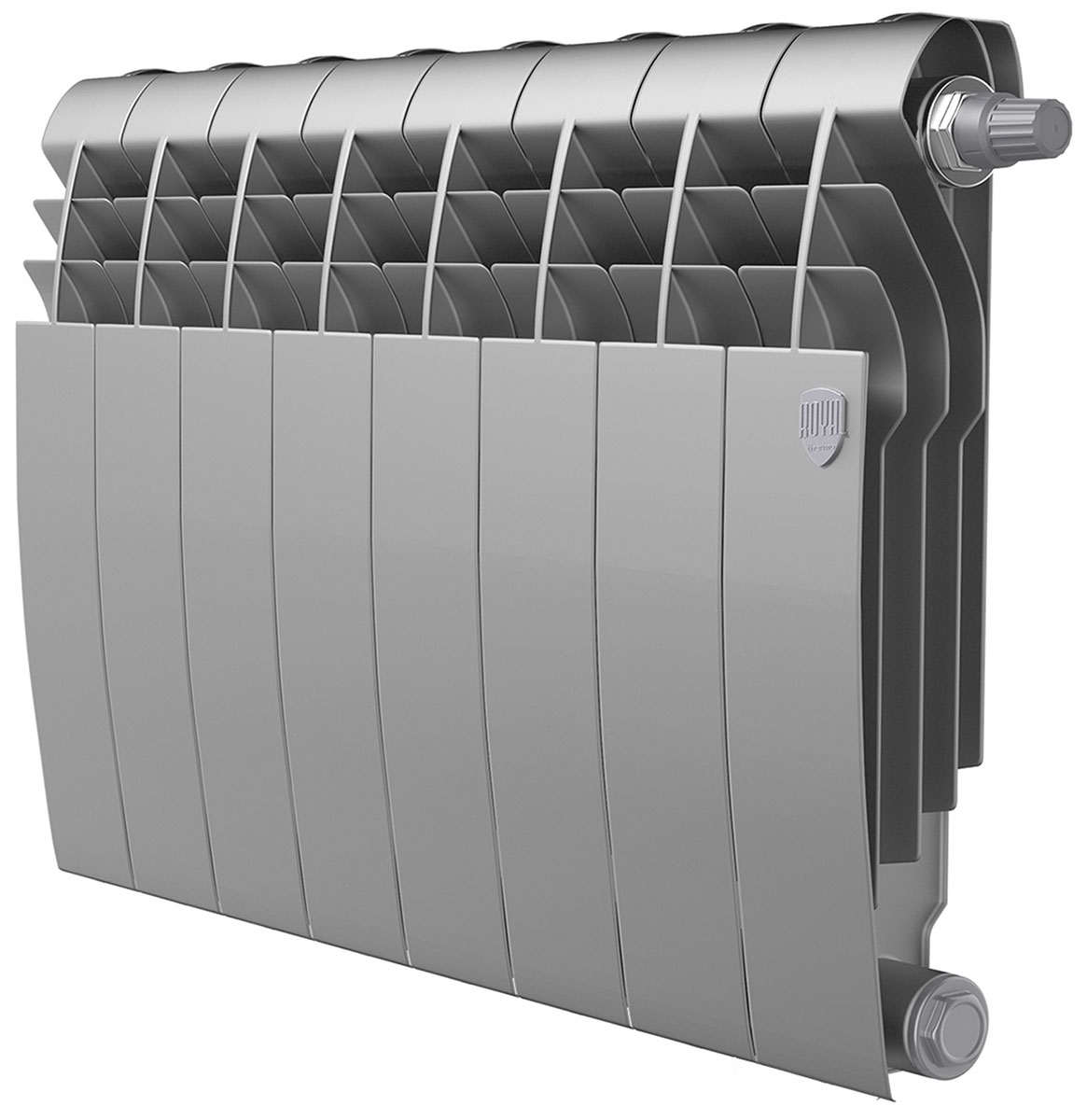 Изображение товара Радиатор биметаллический Royal Thermo BiLiner 350 Silver Satin VR80 8 секций