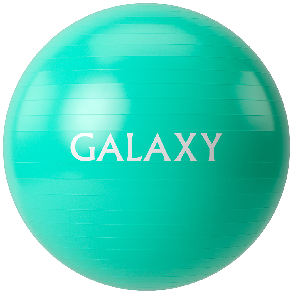 Изображение товара Фитбол Galaxy GL1041 бирюзовый диаметр 65 см прочный для фитнеса и йоги