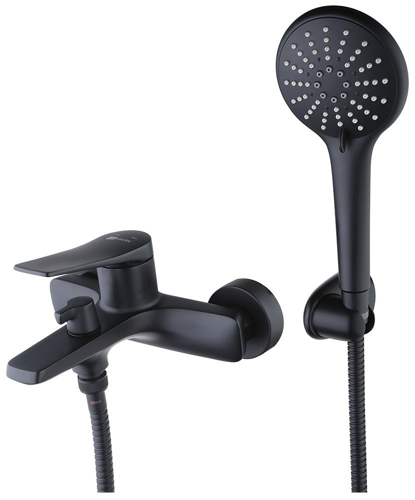 Изображение товара Смеситель для ванны Lemark с коротким изливом черный латунь керамический картридж