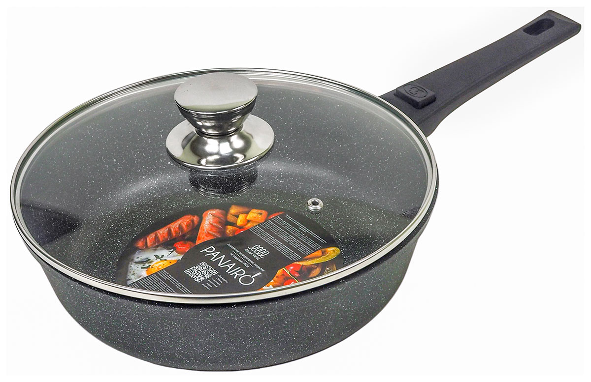 

Сковорода с крышкой и съемной ручкой Panairo Raitens induction, 24 см, индукция (Rai-24-G-S-K.Chr-I)