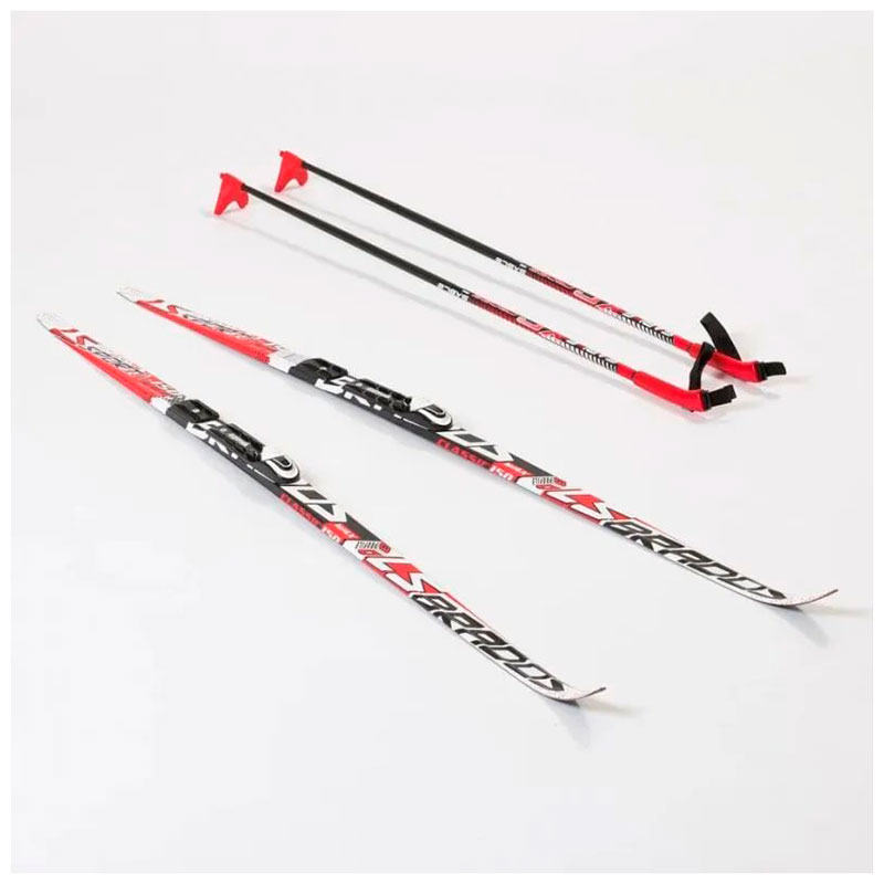 Изображение товара Лыжи беговые STC NNN 205 WAX Brados LS RED комплект лыж, палок и креплений