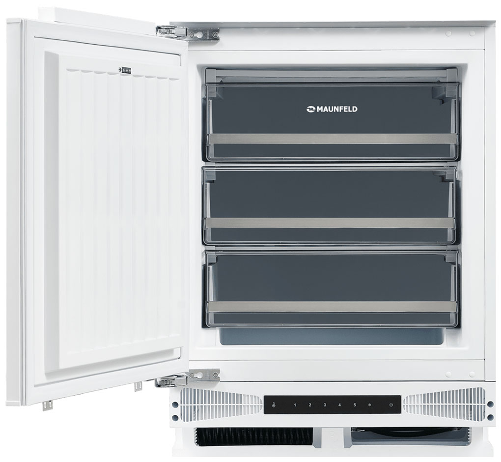 Изображение товара Встраиваемый морозильник Maunfeld MBFR88SWGR Inverter 99 л электронное управление
