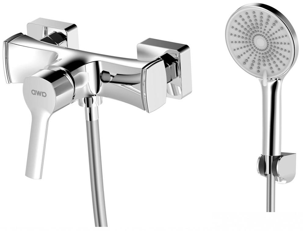 Изображение товара Смеситель с душевой лейкой AWP Shira S0503C, для душа, хром