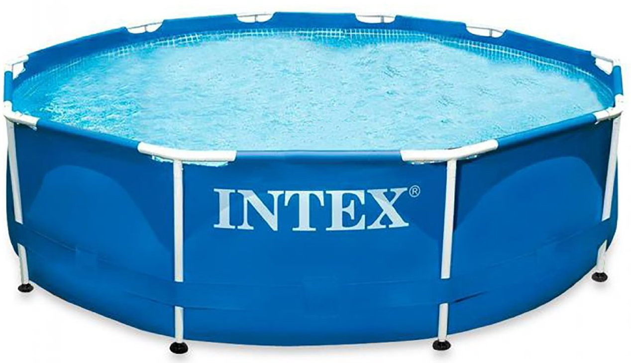 Изображение товара Бассейн Intex Metal Frame 305х76 см объем 4485 л каркасный круглый синего цвета