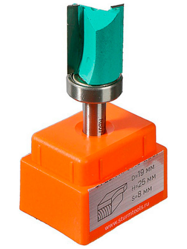 Изображение товара Фреза кромочная с верхним подшипником Sturm 19x25x66 мм, хвостовик 8 мм