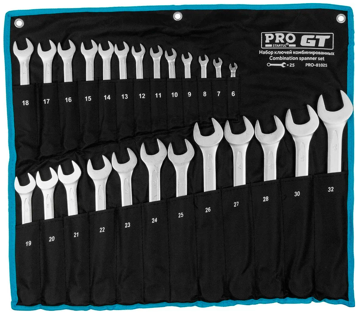 Изображение товара Набор комбинированных ключей Startul 6-32мм 25шт, (GT PRO-81025)