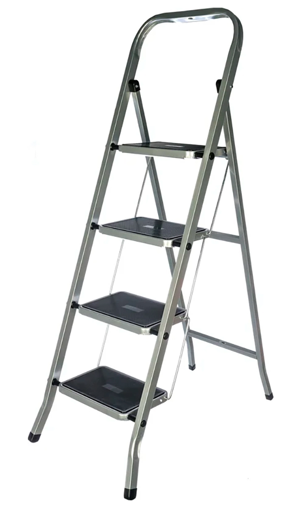 Изображение товара Лестница-стремянка Fit стальная, 4 широкие ступени, Н=139 см (65383)