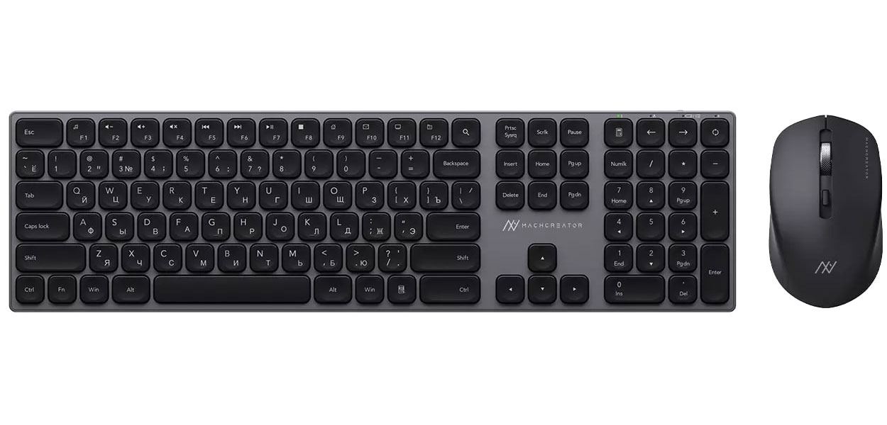 Изображение товара Беспроводной набор мышь и клавиатура Machcreator MNK110 1600 dpi черный