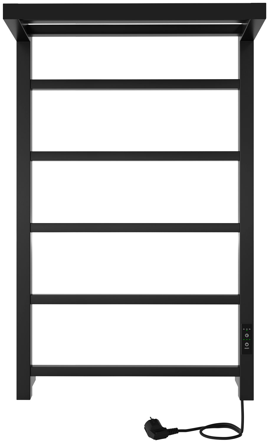 Изображение товара Электрический полотенцесушитель Indigo Forma, с полкой, черный муар (LEF80-50BRRt)