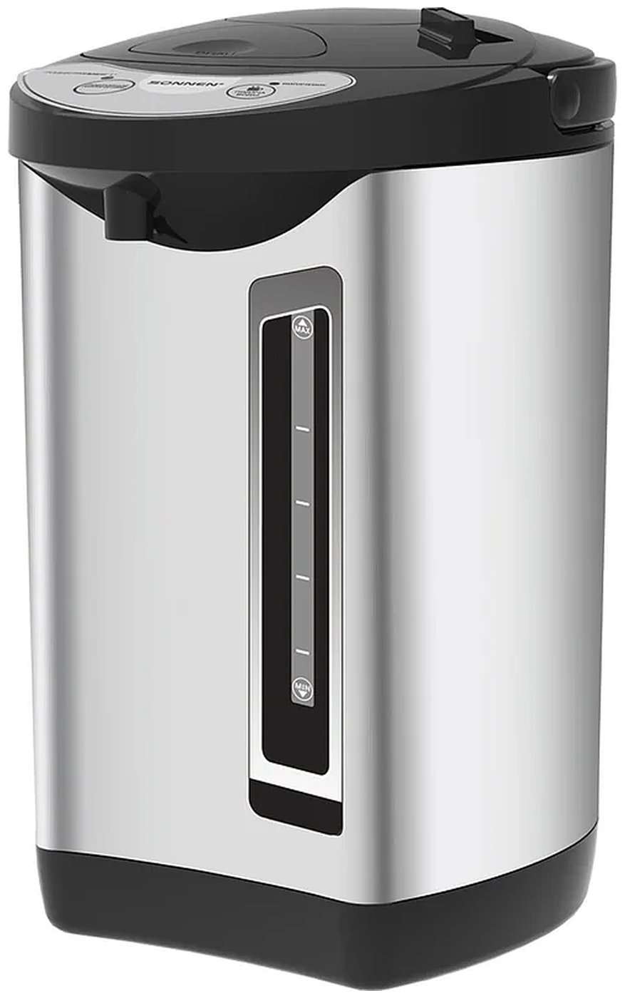 Изображение товара Термопот Sonnen TP-60, 6л, 900 Вт, нержавеющая сталь, черный/серебристый