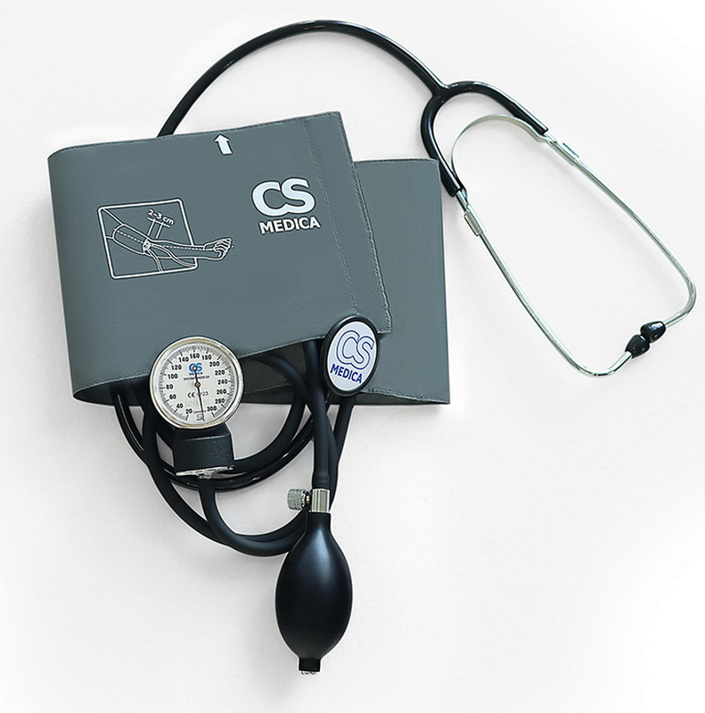 Изображение товара Тонометр CS Medica CS-116 G (В комплекте с фонендоскопом) серая манжета