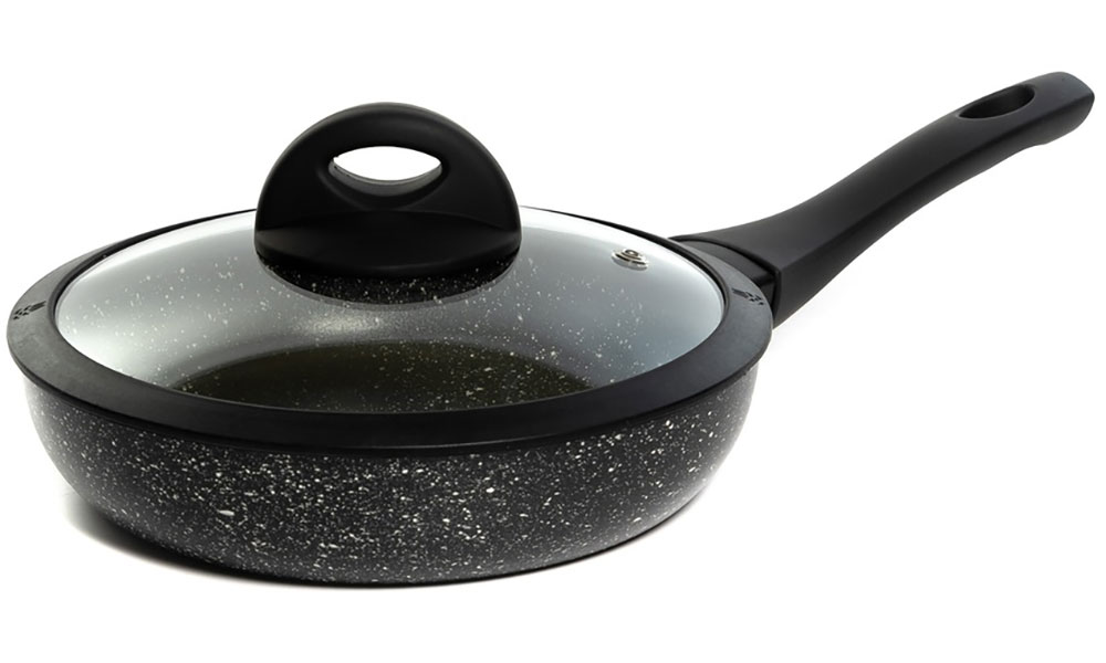 Изображение товара Сковорода Scovo Hi-Black 24 см со стеклянной крышкой (HB-009)