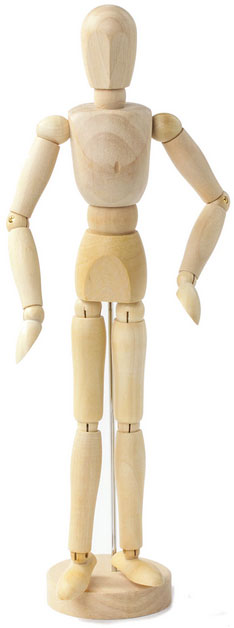 Изображение товара Деревянный художественный манекен человека мужской 30 см Brauberg ART CLASSIC