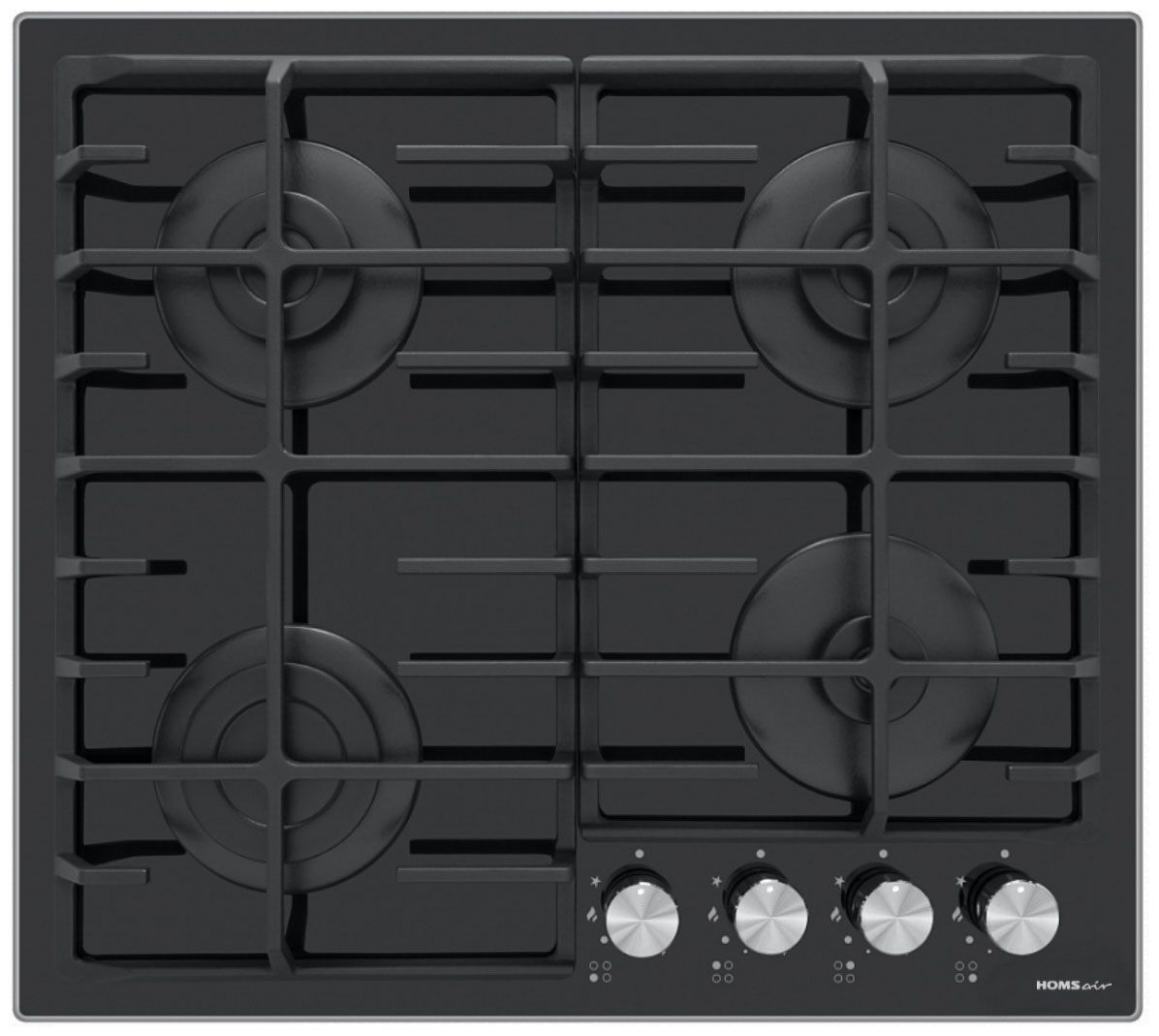 

Газовая варочная панель Homsair HGE643BK, Черный
