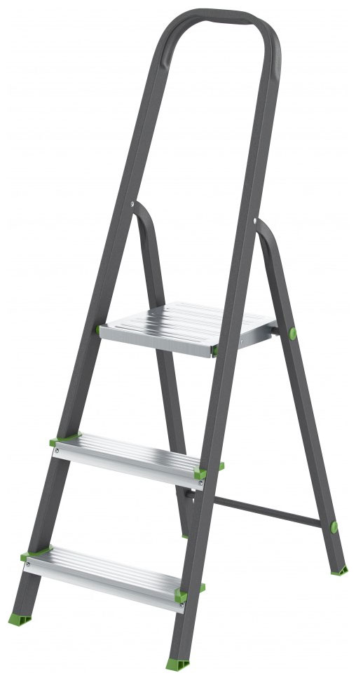 Изображение товара Стремянка Сибртех 3 ступени стальная с антикоррозийным покрытием для дома и стройки