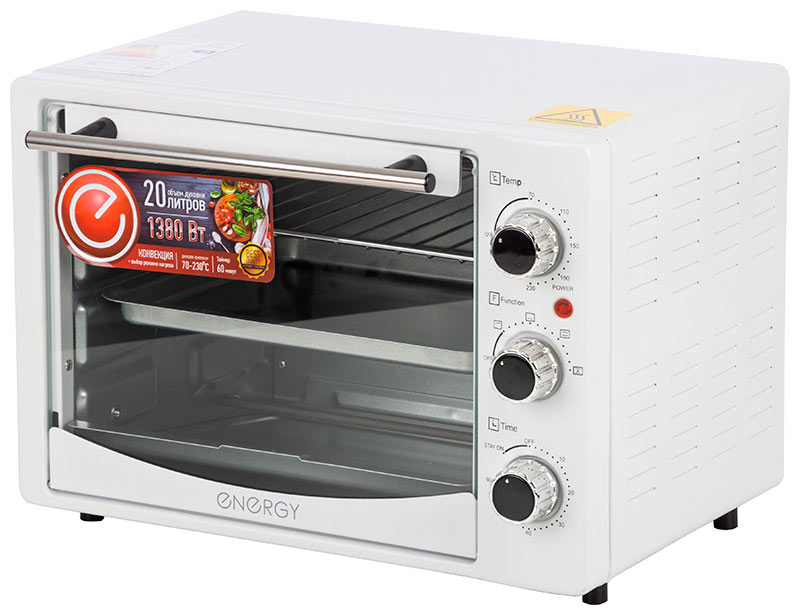 Изображение товара Мини-печь Energy GT20-W-CONV 20л нагрев до 230°C механическое управление