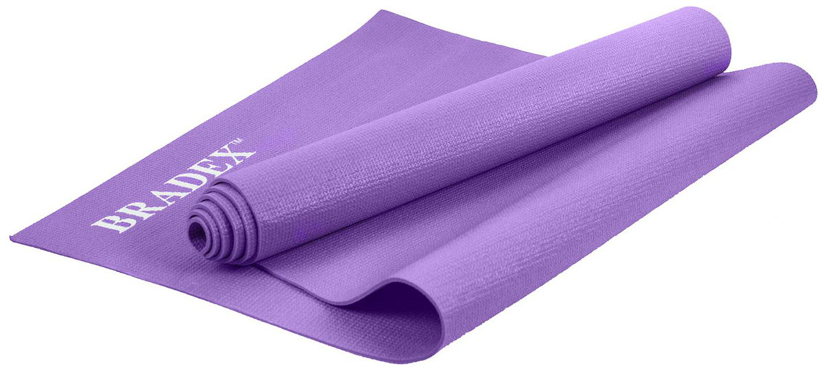 Изображение товара Коврик для йоги и фитнеса Bradex 173*61*0,3 фиолетовый