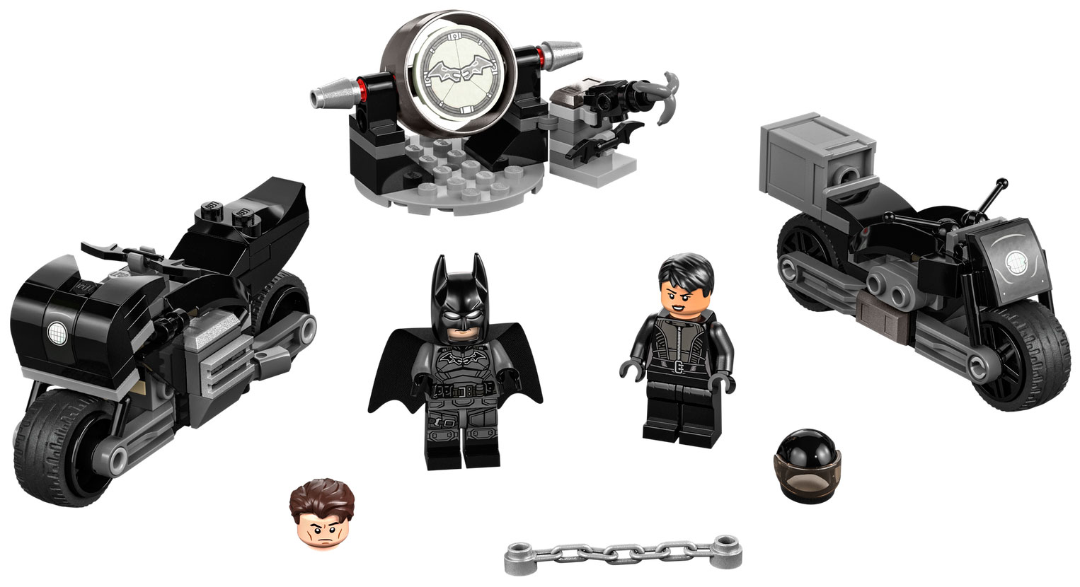 цена Конструктор Lego Super Heroes Бэтмен и Селина Кайл: погоня на мотоцикле 76179